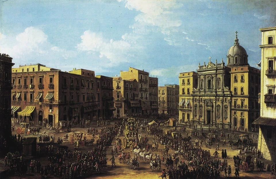 Carnevale a Napoli in piazza San Ferdinando